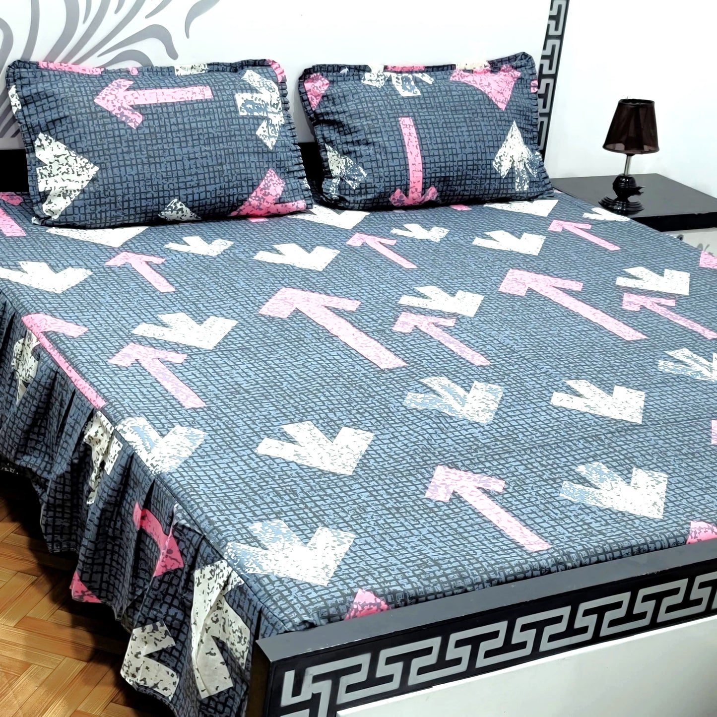 3-Piece Frill Bed sheet Set - F33