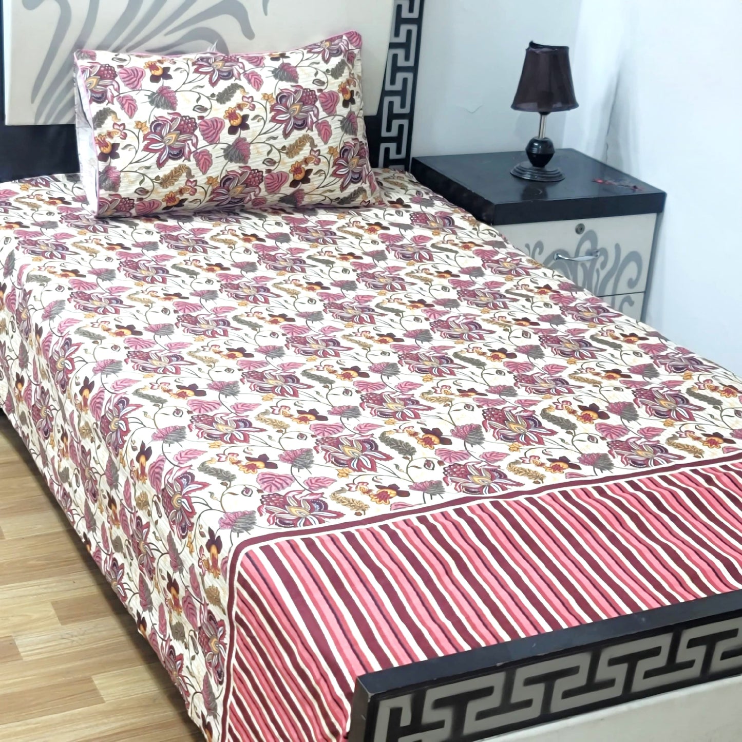 4Pc Single Bed Sheet Set - E84