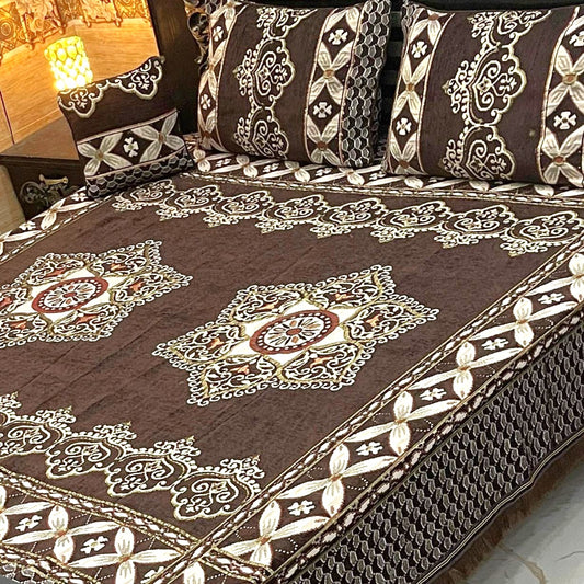 4PC Luxury Velvet Bedsheet Set - D2