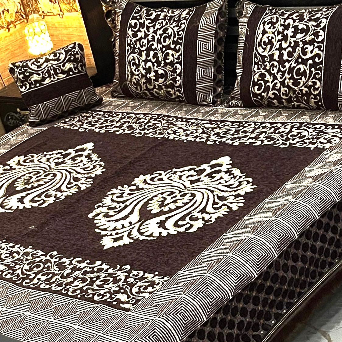 4PC Luxury Velvet Bedsheet Set - D3