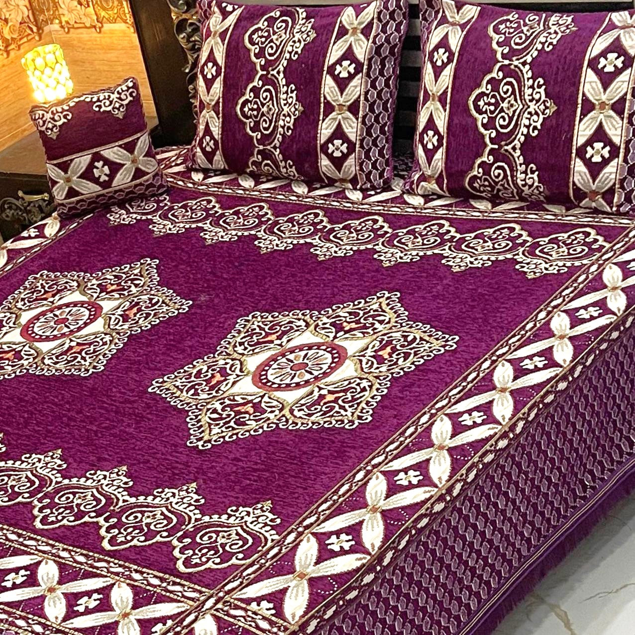 4PC Luxury Velvet Bedsheet Set - D5