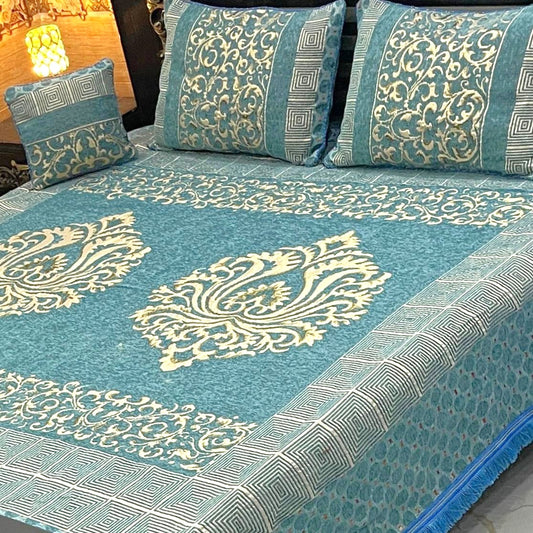 4PC Luxury Velvet Bedsheet Set - D9