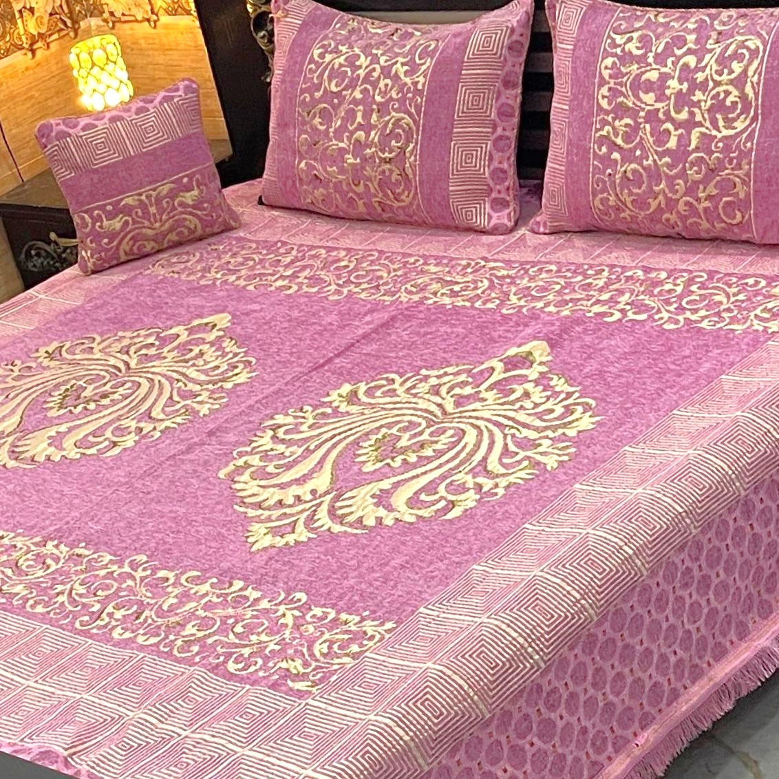 4PC Luxury Velvet Bedsheet Set - D10