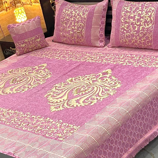 4PC Luxury Velvet Bedsheet Set - D10