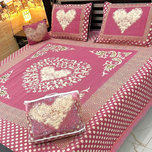4PC Luxury Velvet Bedsheet Set - D22