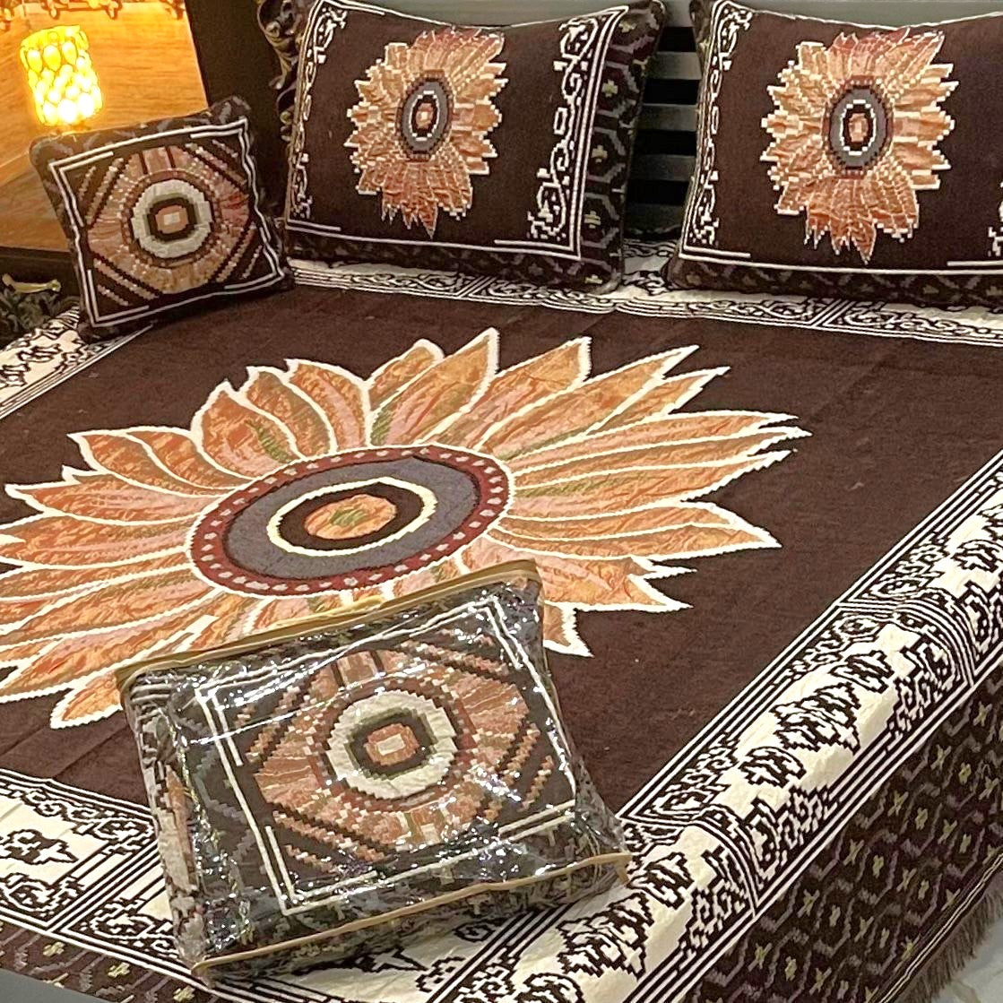 4PC Luxury Velvet Bedsheet Set - D31