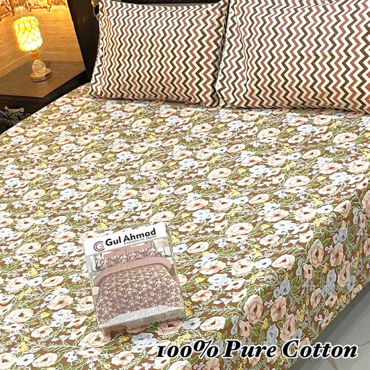 3PC Soft Cotton Bedsheet - C22