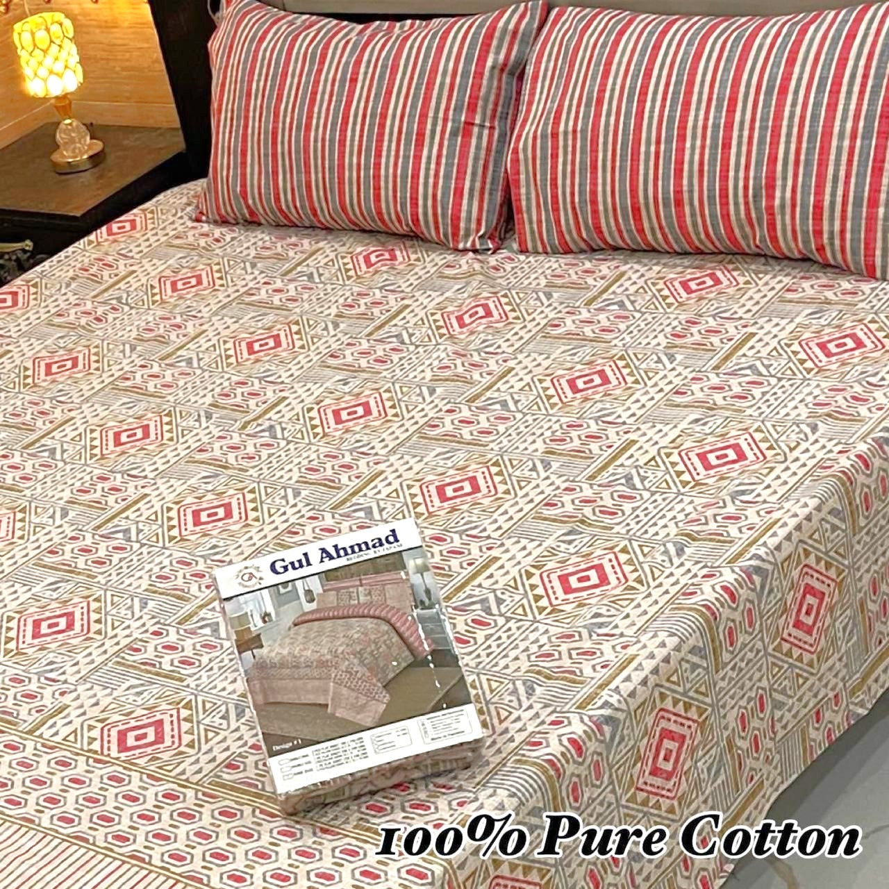 3PC Soft Cotton Bedsheet - C17