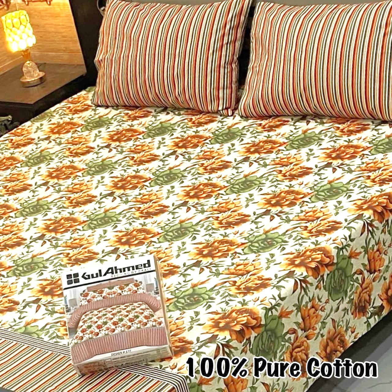 3PC Soft Cotton Bedsheet - C10