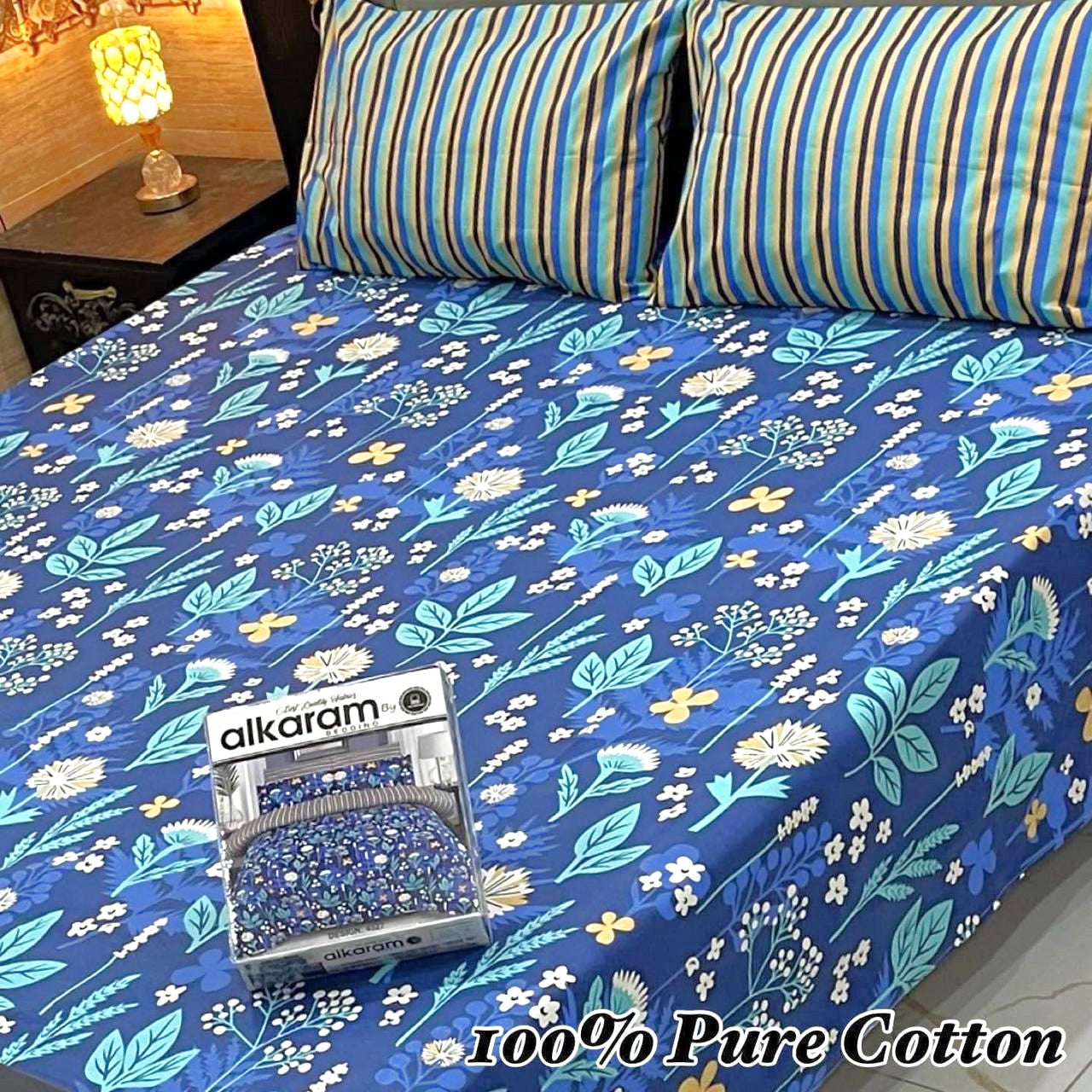 3PC Soft Cotton Bedsheet - C8