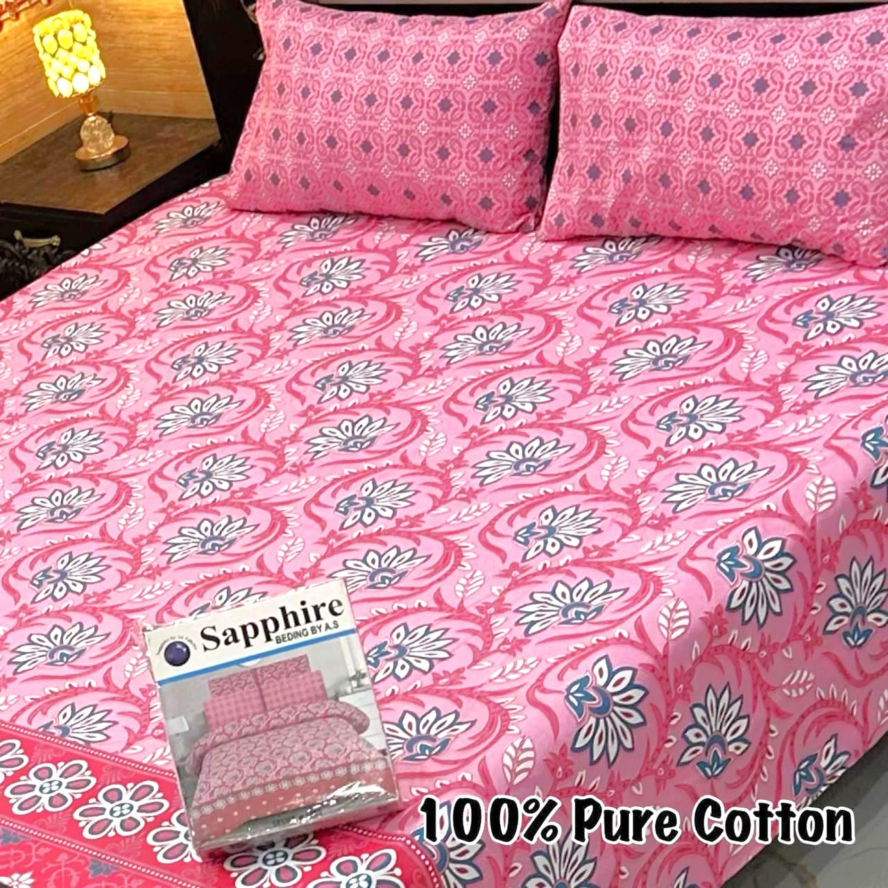 3PC Soft Cotton Bedsheet - C7