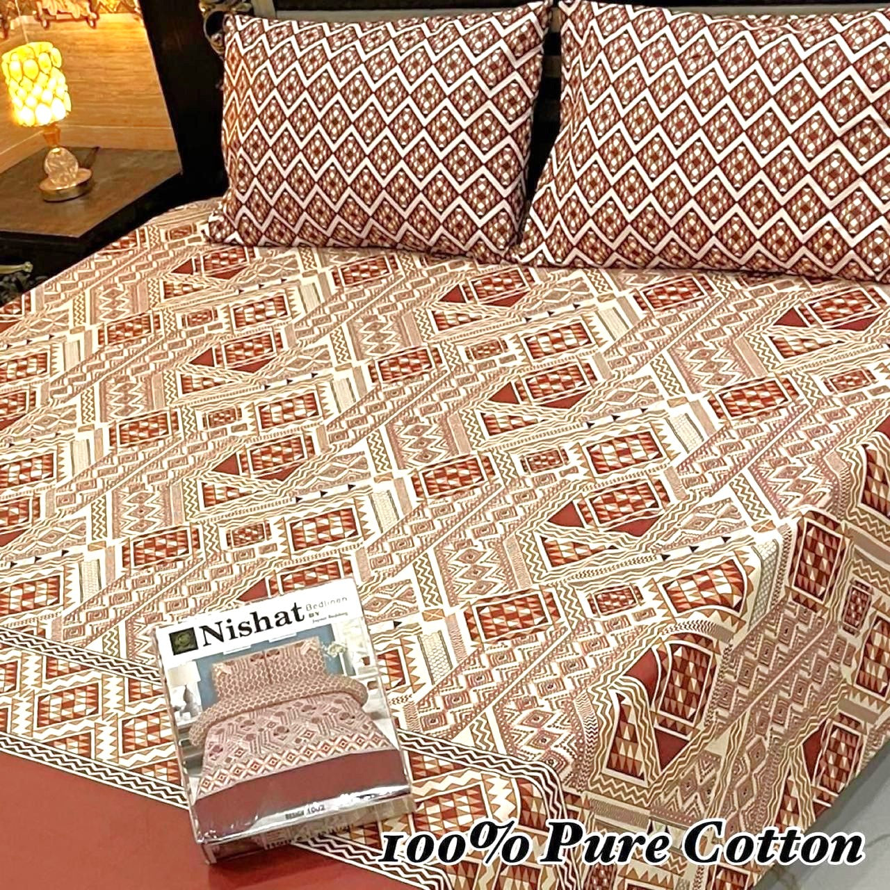 3PC Soft Cotton Bedsheet - C4