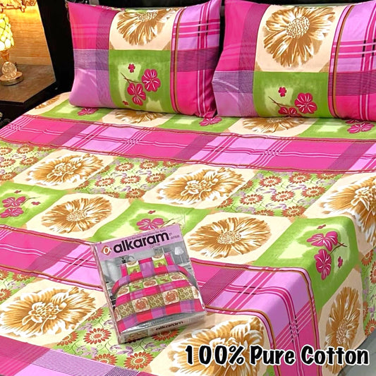 3PC Soft Cotton Bedsheet - C1