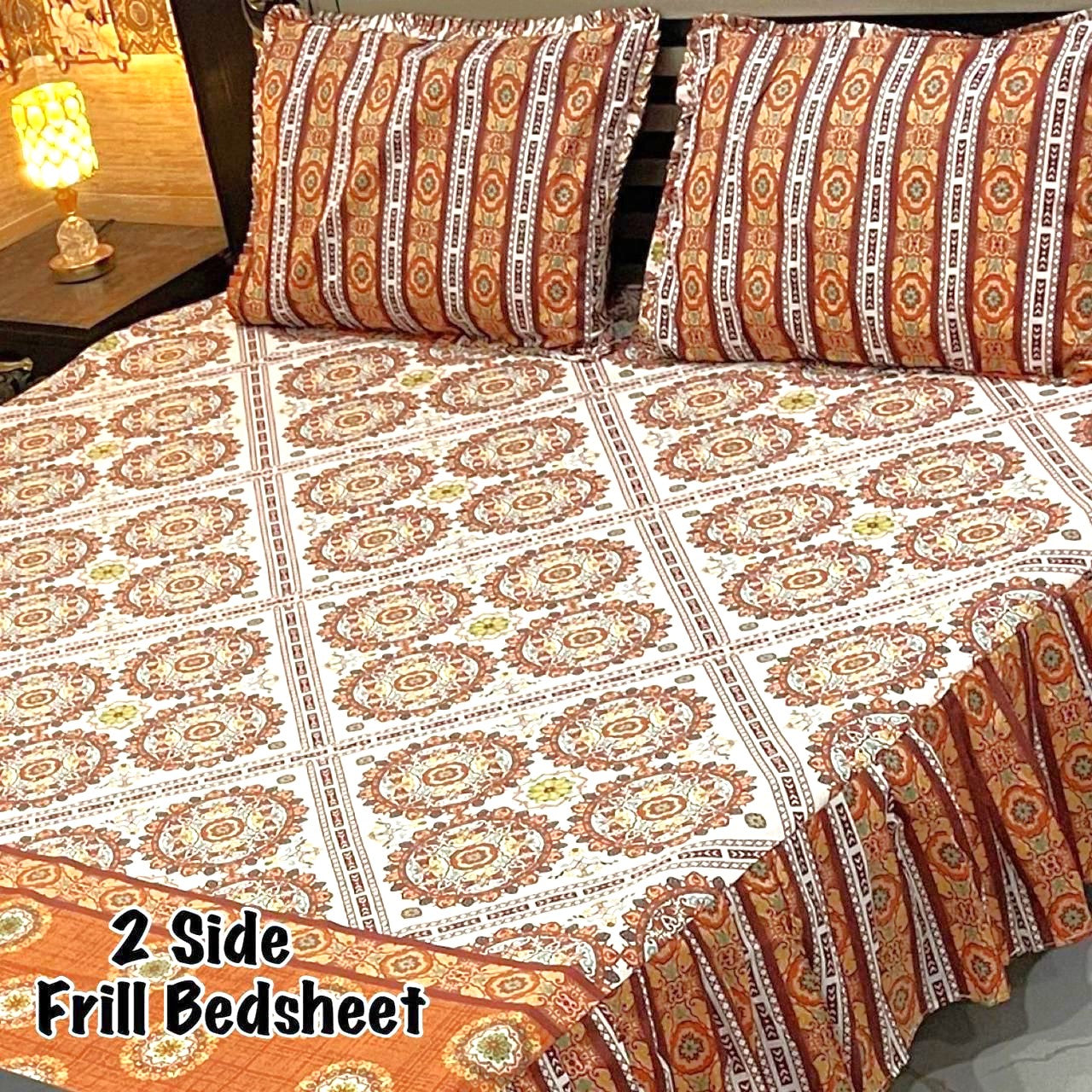 3-Piece Frill Bed sheet Set - F43