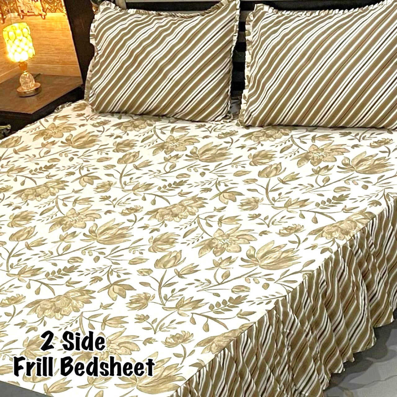 3-Piece Frill Bed sheet Set - F50