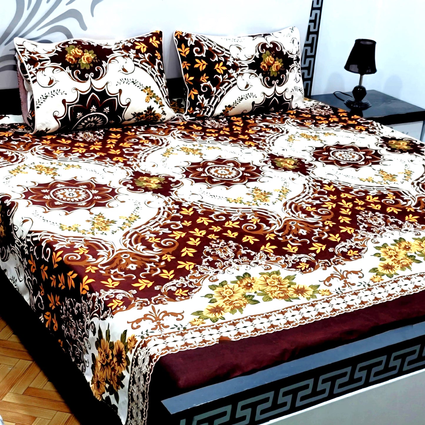 3-Piece Crystal Cotton Bedsheet Set - B60