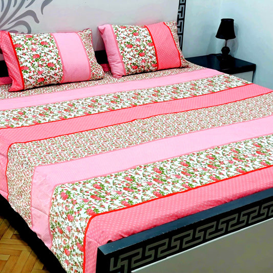 3-Piece Crystal Cotton Bedsheet Set - B61