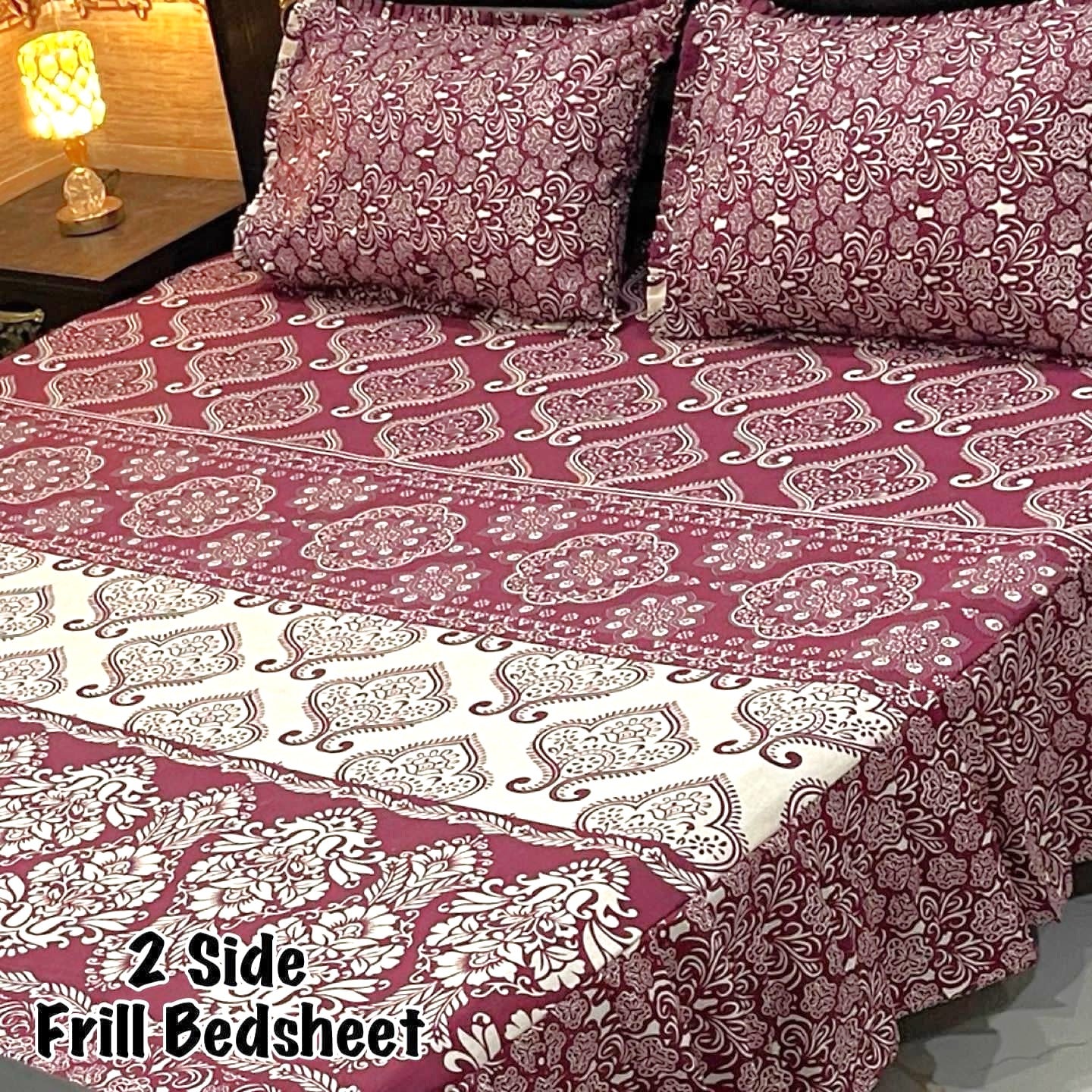 3-Piece Frill Bed sheet Set - F70