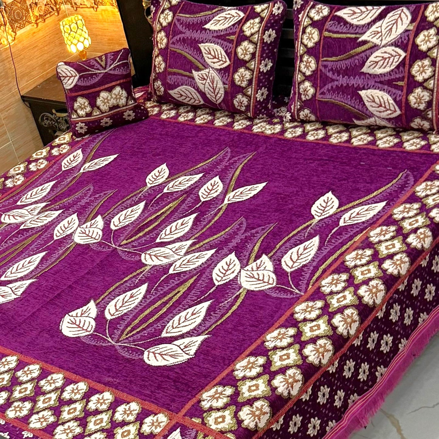 4PC Luxury Velvet Bedsheet Set - D45