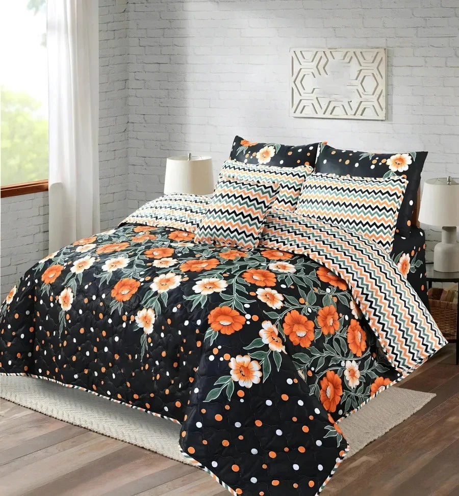 100% Pure Cotton 7 Piece Comforter Set - L5