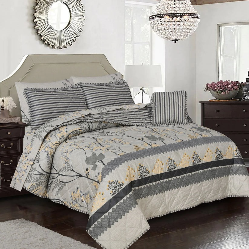 100% Pure Cotton 7 Piece Comforter Set - L17