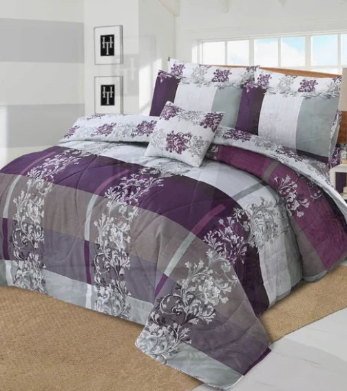 100% Pure Cotton 7 Piece Comforter Set - L13