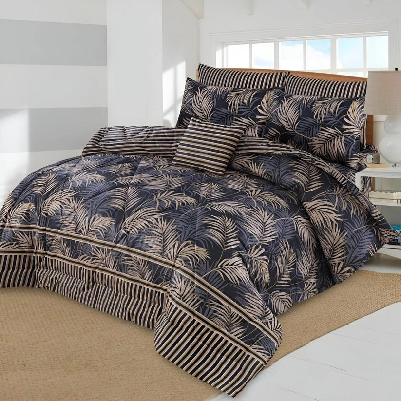 100% Pure Cotton 7 Piece Comforter Set - L15